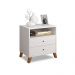 MESA DE CABECEIRA 2 GAVETAS E 1 NICHO BRANCO