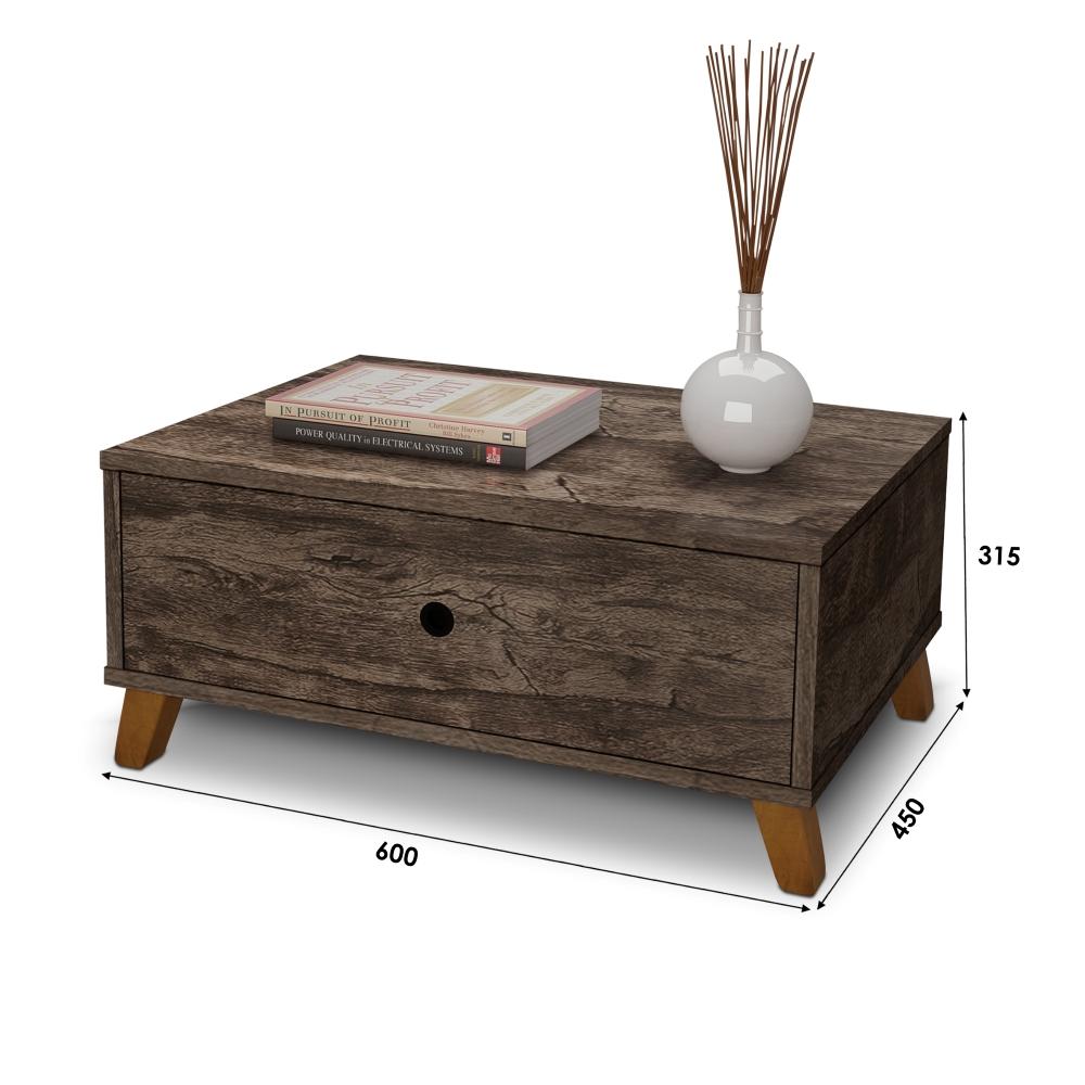 MESA DE CENTRO 1 GAVETA MODERNA CAMBOJA CASTANI