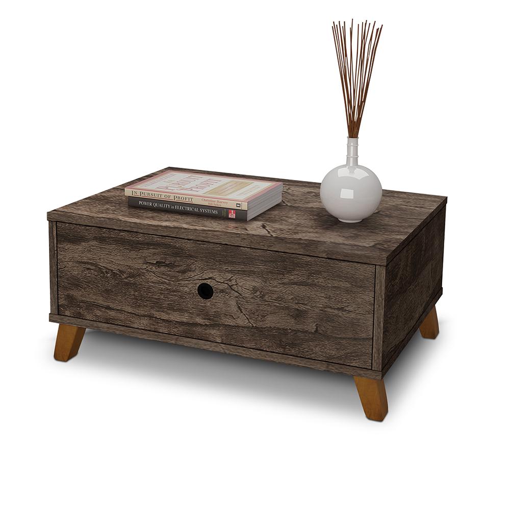 MESA DE CENTRO 1 GAVETA MODERNA CAMBOJA CASTANI