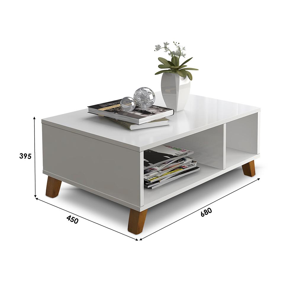MESA DE CENTRO MODERNA JORDANIA BRANCO
