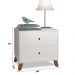 Mesa De Cabeceira 2 Gavetas  Branco