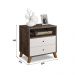 Mesa De Cabeceira 2 Gavetas E 1 Nicho Castani Com Branco