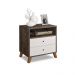 Mesa De Cabeceira 2 Gavetas E 1 Nicho Castani Com Branco