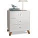 Mesa De Cabeceira 3 Gavetas  Branco