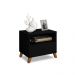 Mesa De Cabeceira Retro 1 Gaveta E 1 Nicho  Preto Brunei