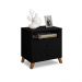 Mesa De Cabeceira Retro 2 Gavetas 1 Nicho Preto Escocia