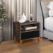 Mesa De Cabeceira Retro Castani Com Preto Brunei