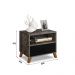 Mesa De Cabeceira Retro Castani Com Preto Brunei
