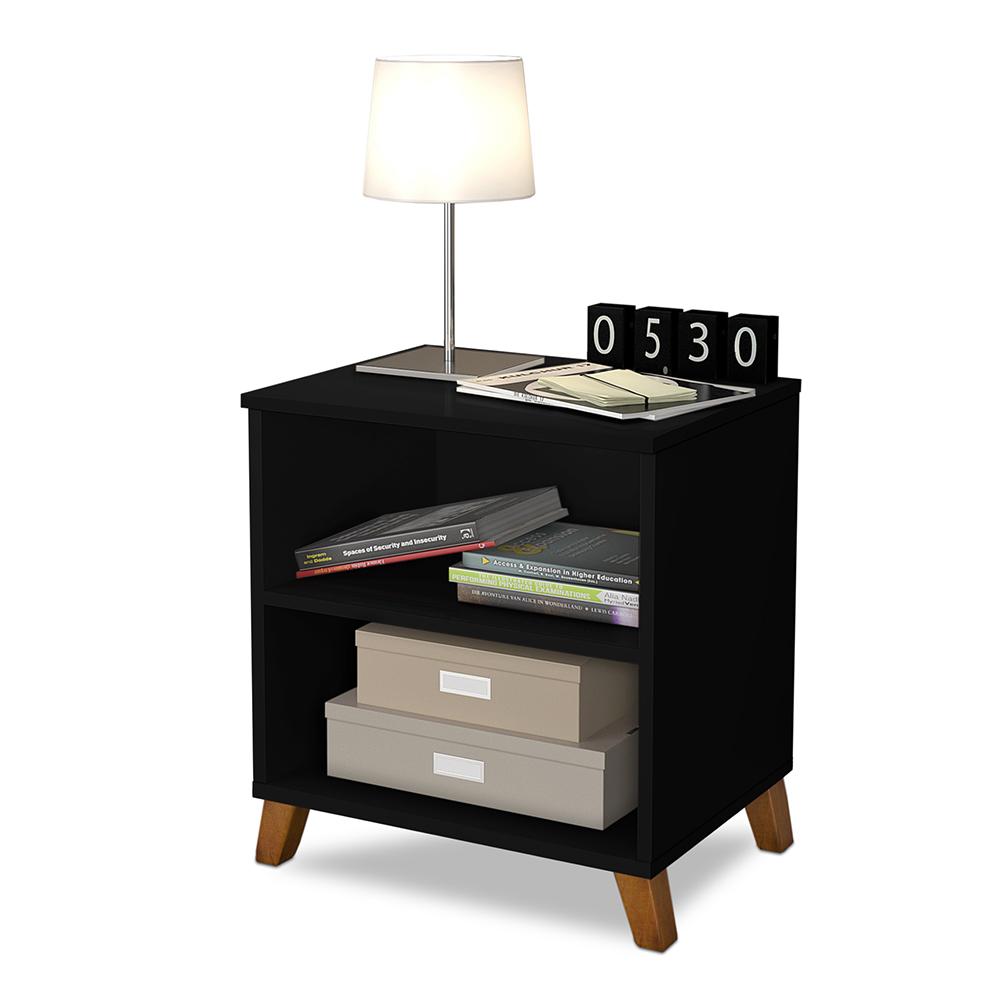 Mesa De Cabeceira Retro Preto Estonia