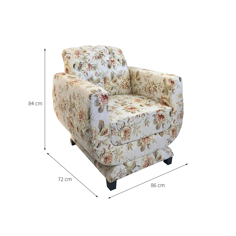 Poltrona Havana Floral e Bege