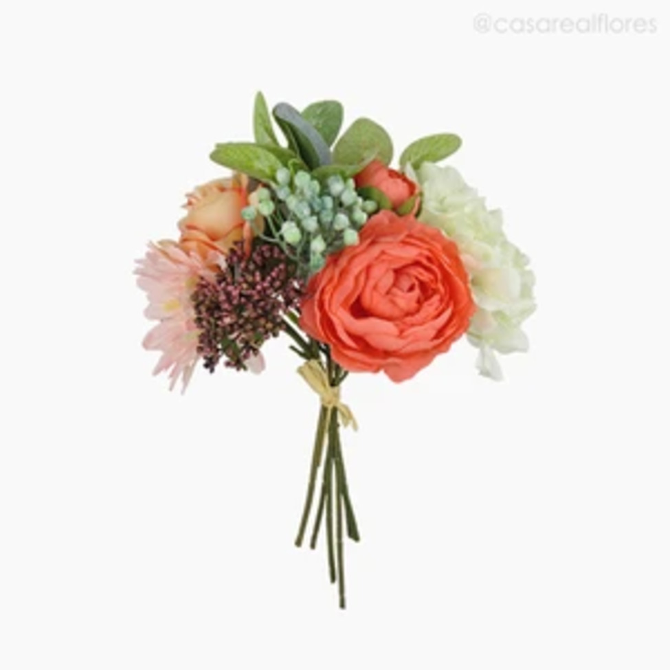 Buquê Decorativo com Raffia Colorido