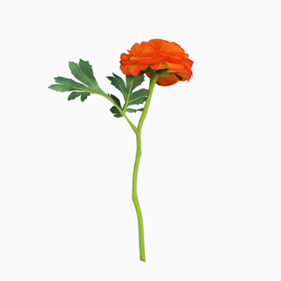 Flor Artificial Ranúnculo Laranja