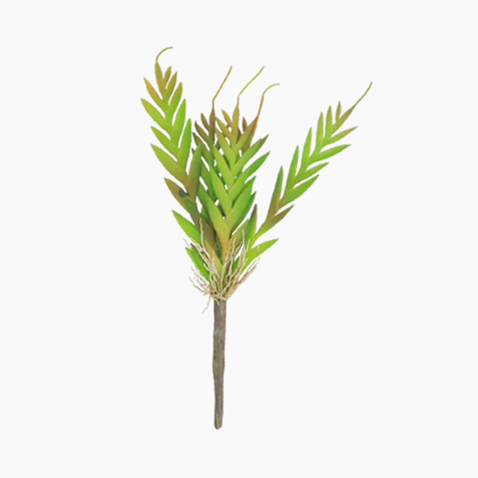 Folhas Artificiais Suculenta Verde e Marrom