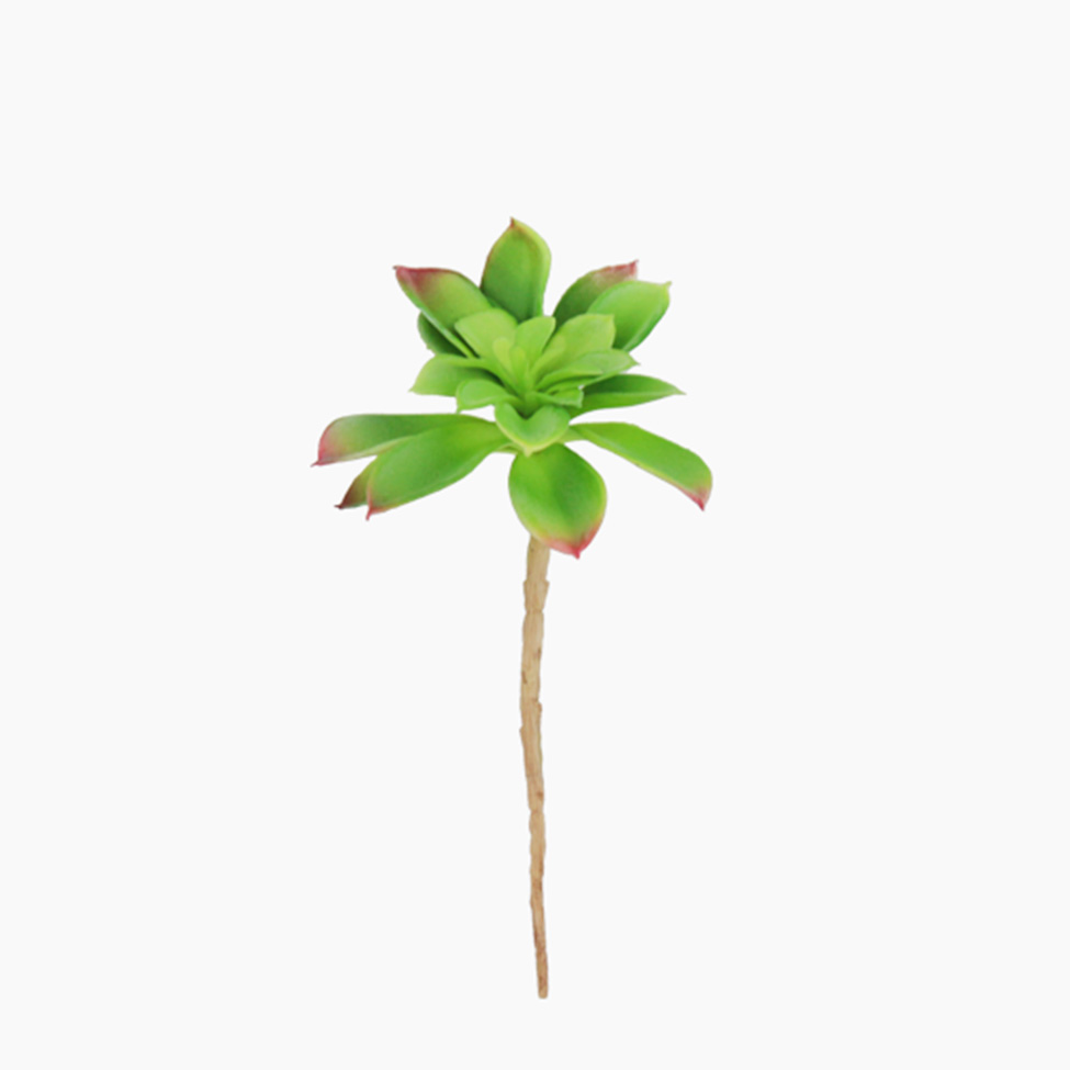 Planta Artificial Suculenta Verde e Vermelha