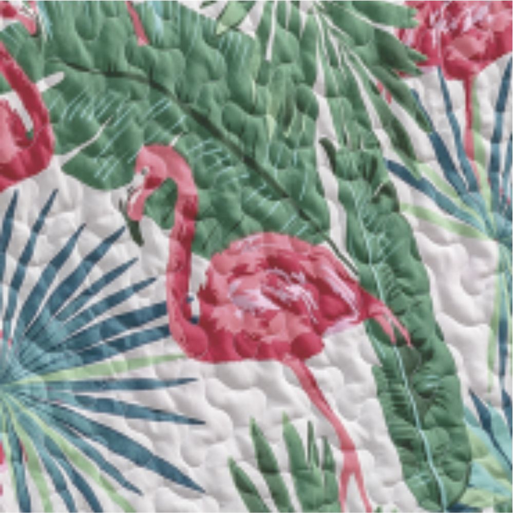Cobre Leito Padrão Casa Show 3 Peças Flamingo - 100% Brasileiro