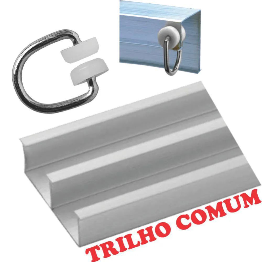 Cortina 4 Mts Sala Quarto Escritório Blackout Voal Trilho Comum - Bege