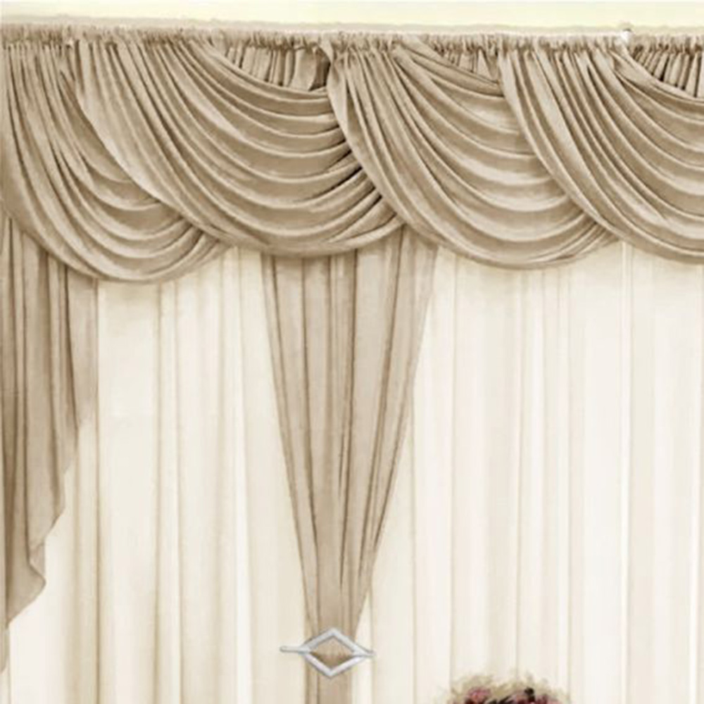 Cortina Idealle para Varão em Malha 3,00m x 2,60m Sala Quarto Top - Avelã