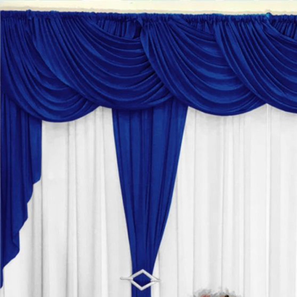 Cortina Idealle para Varão em Malha 4,00m x 2,60m Sala Quarto Top - Azul