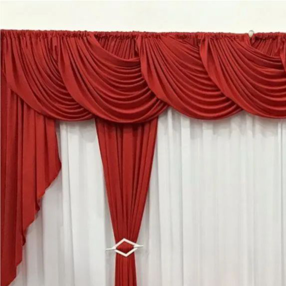 Cortina Idealle para Varão em Malha 4,00m x 2,60m Sala Quarto Top - Vermelha
