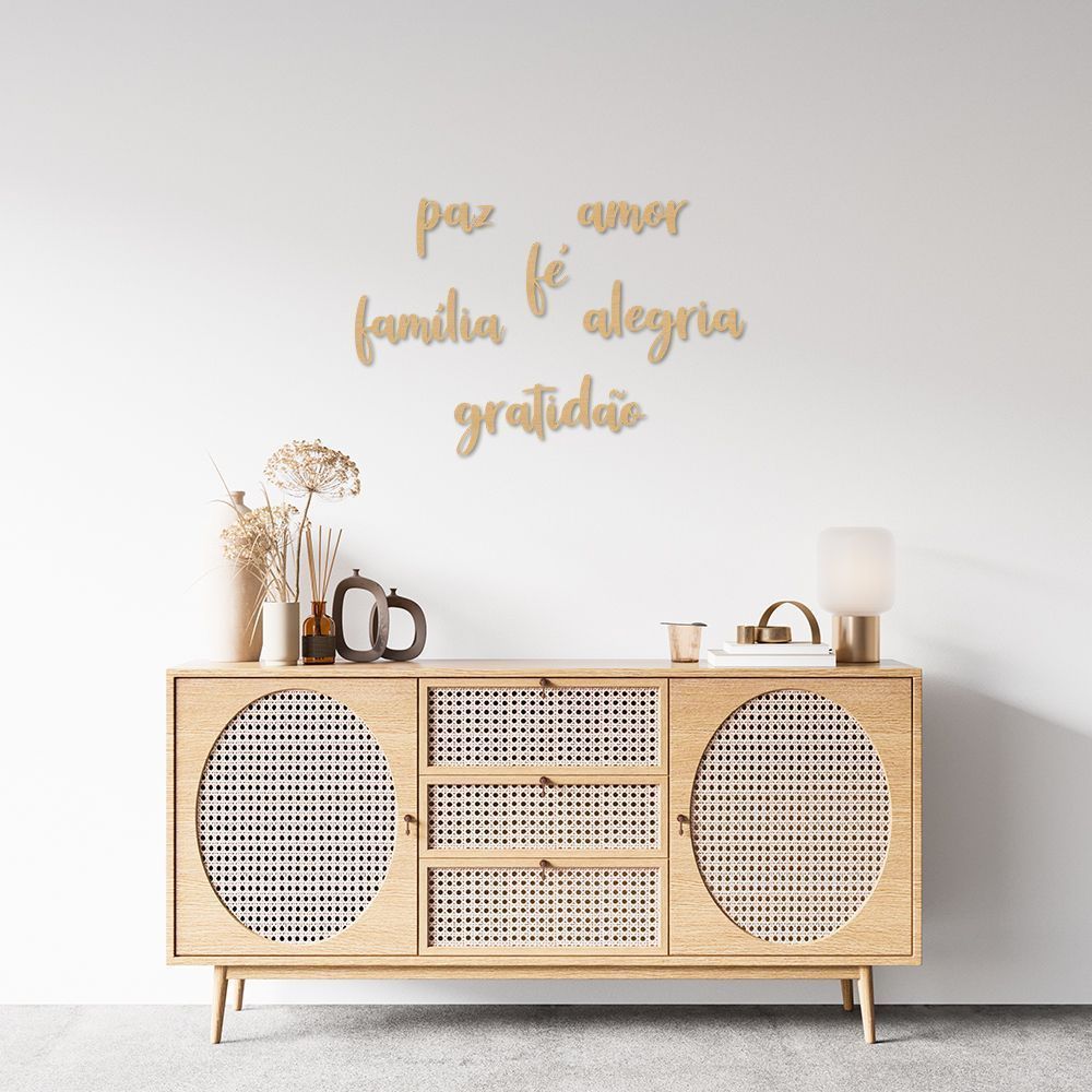 Frase de Parede 6 Palavras Médio Areia