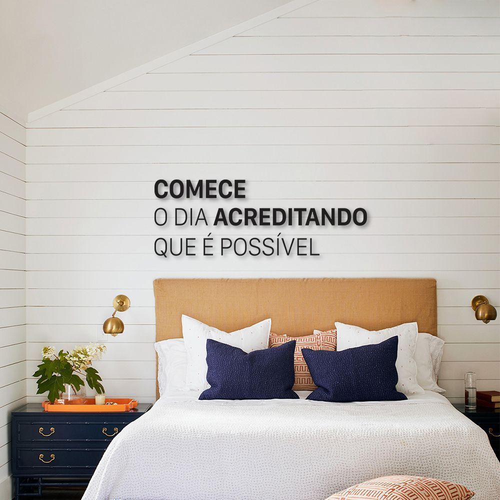 Frase de Parede Acredite que e Possível 100x36 Preto