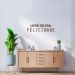 Frase de Parede Look do Dia: Felicidade 60x15 Marrom