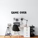 Frase de Parede em Relevo Glitch Game Over 100x14 Preto