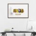 Quadro 1 Milhão de Reais Gold 100x70 Caixa Marrom