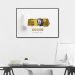 Quadro 1 Milhão de Reais Gold 100x70 Filete Preto