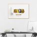Quadro 1 Milhão de Reais Gold 60x43 Filete Marfim