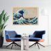 Quadro A Grande Onda de Kanagawa 60x43 Caixa Marfim