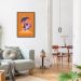 Quadro Abstract Portrait Man 43x30 Caixa Marrom