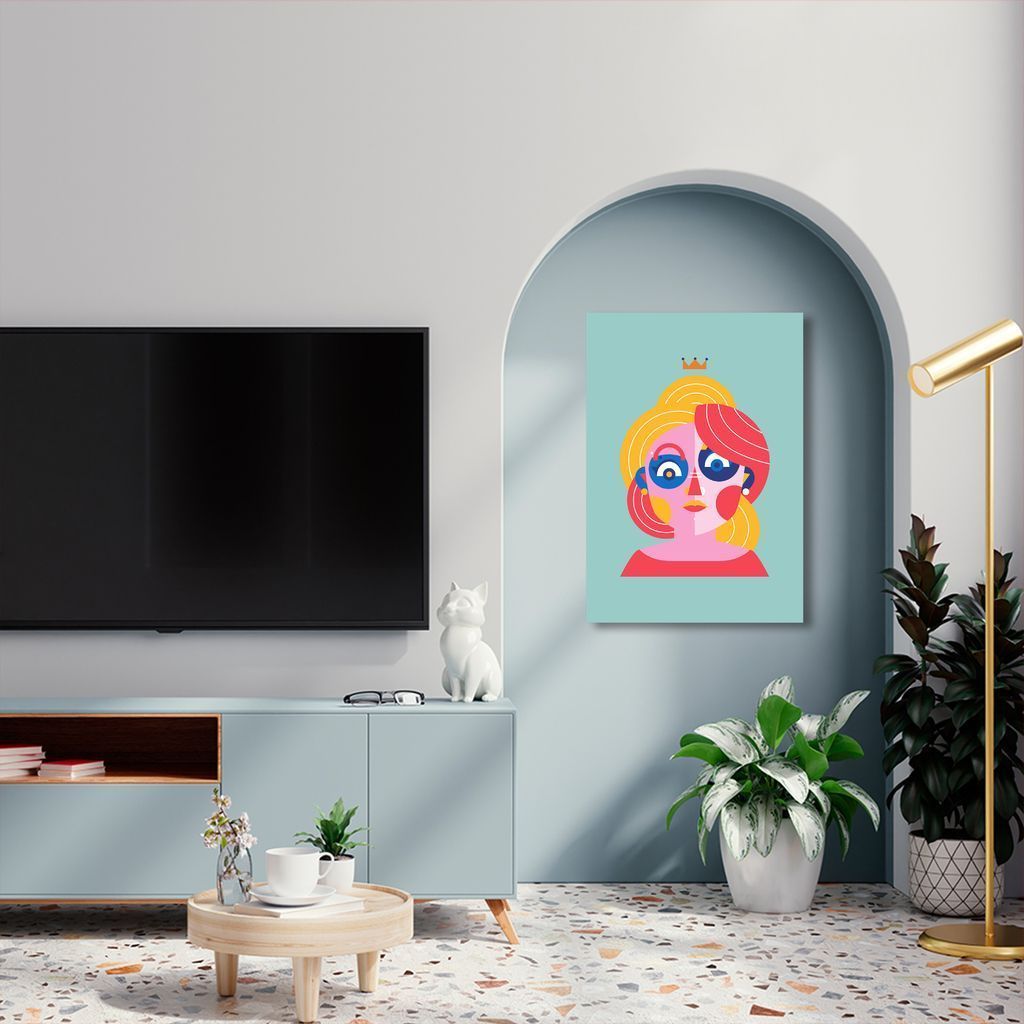 Quadro Abstract Portrait Woman 60x43 Sem Moldura