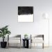 Quadro Abstrato Black Square 43x43 Filete Marfim