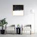 Quadro Abstrato Black Square 60x60 Caixa Marfim