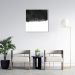 Quadro Abstrato Black Square 86x86 Filete Branco