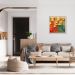 Quadro Abstrato Geometria Colors 43x43 Filete Marrom