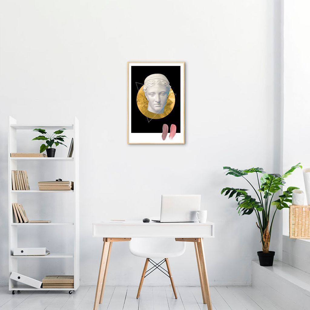 Quadro Abstrato Marble Head F 100x70 Filete Marfim