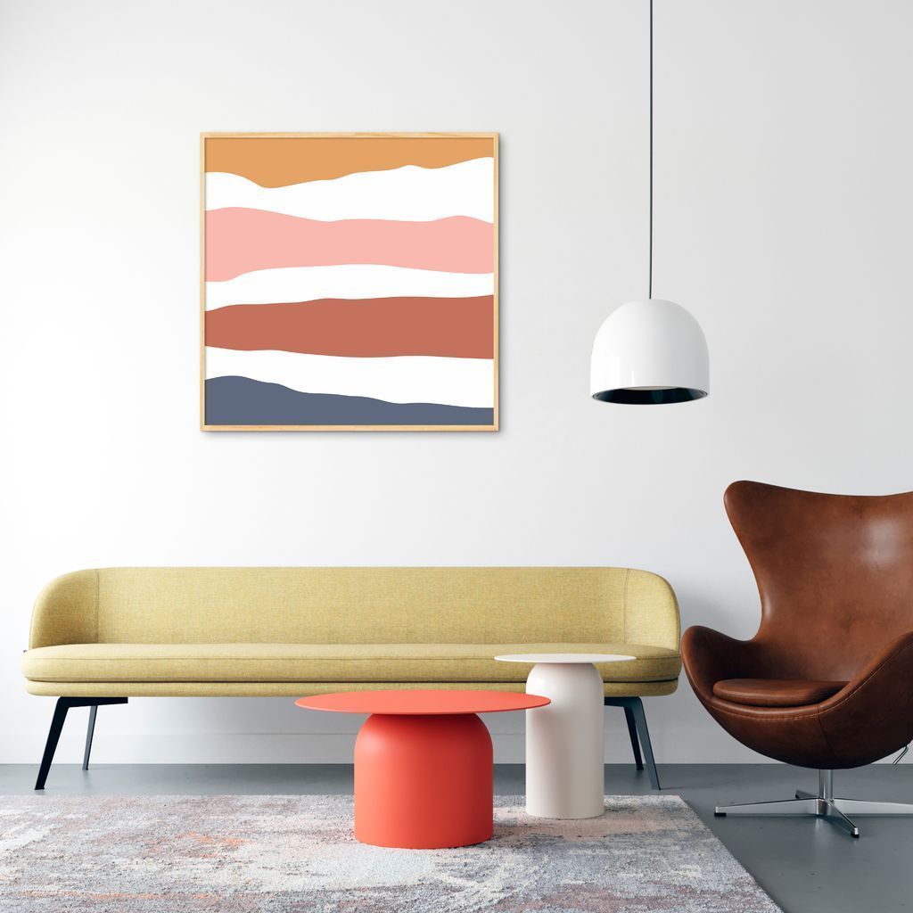 Quadro Abstrato Sand Colors 43x43 Filete Marfim