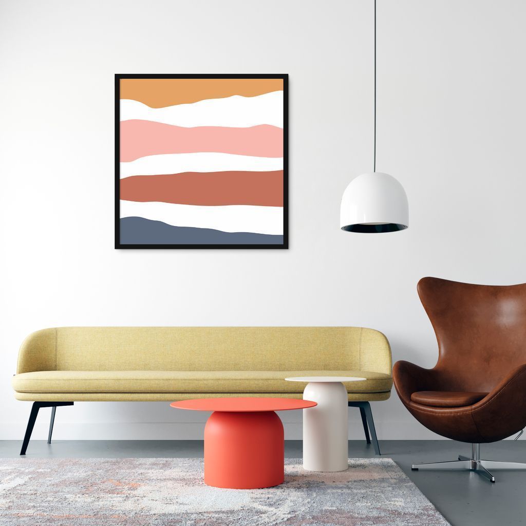 Quadro Abstrato Sand Colors 60x60 Sem Moldura