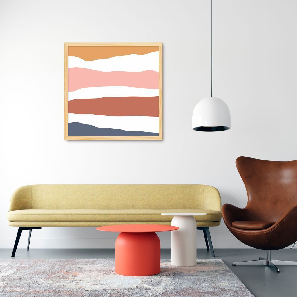 Quadro Abstrato Sand Colors 86x86 Caixa Marfim