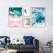 Quadro Amantes de Mar e Praia( 2 Pecas + 2 Pecas ) 162x91 2-86x60+2-43x30 Caixa Marfim