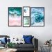 Quadro Amantes de Mar e Praia( 2 Pecas + 2 Pecas ) 162x91 2-86x60+2-43x30 Caixa Preto