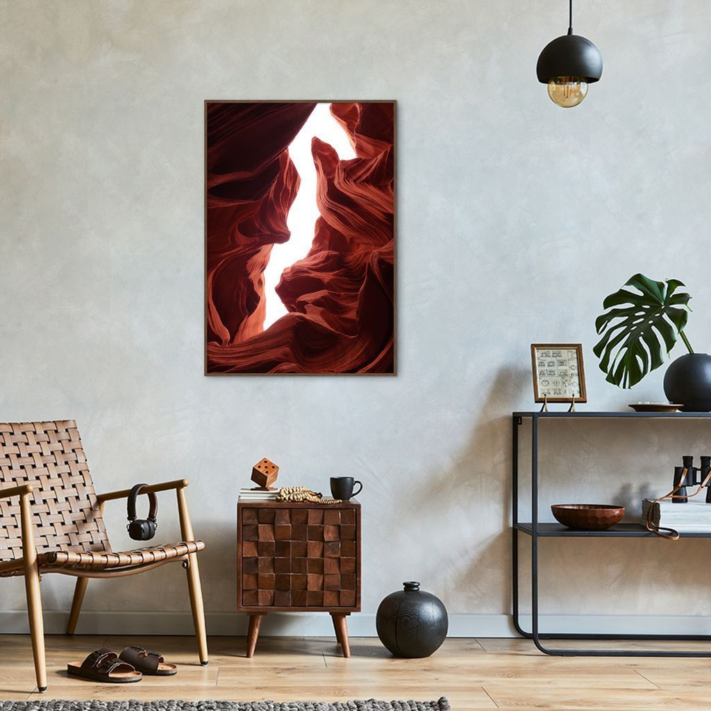 Quadro Antelope Canyon Arizona 100x70 Filete Marrom