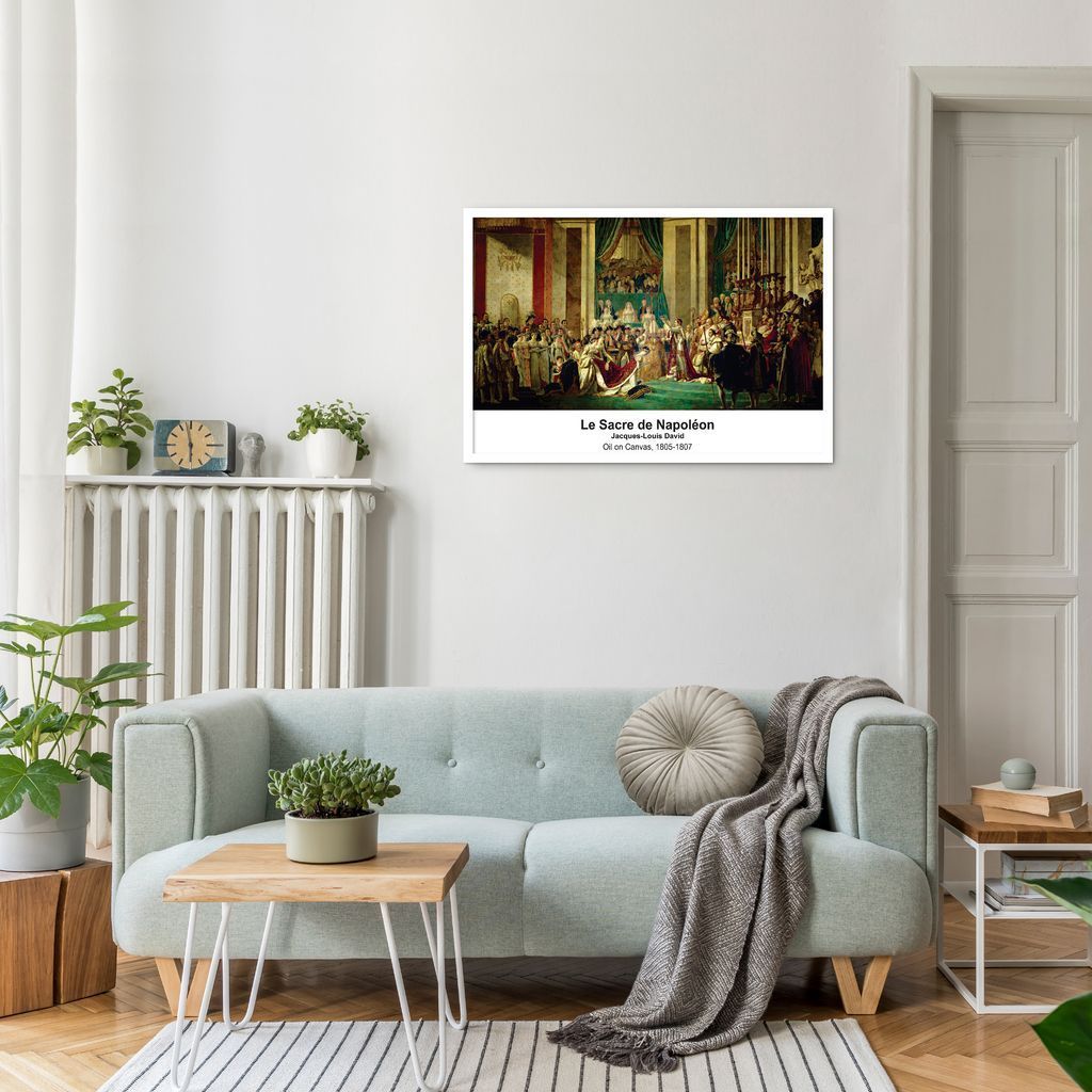 Quadro Art C Le Sacre de Napoleon 100x70 Caixa Branco