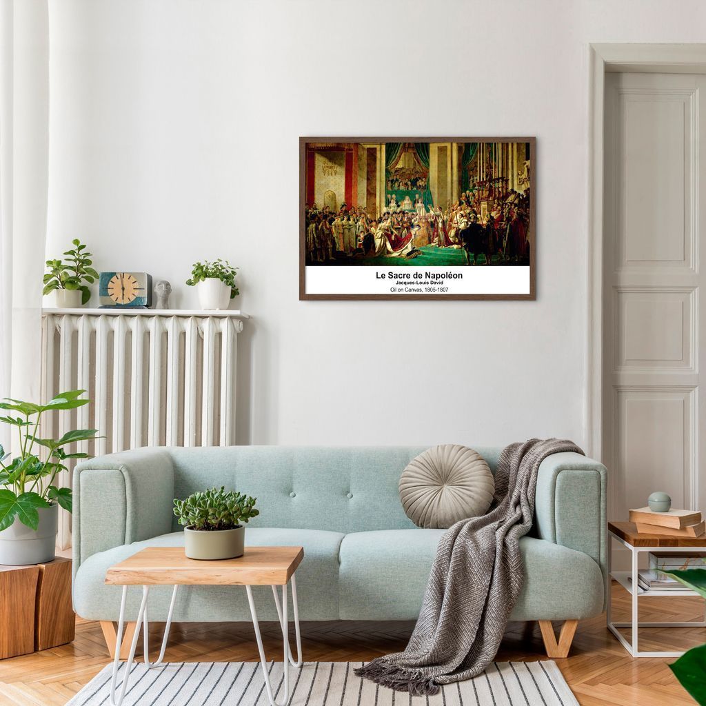 Quadro Art C Le Sacre de Napoleon 60x43 Caixa Marrom