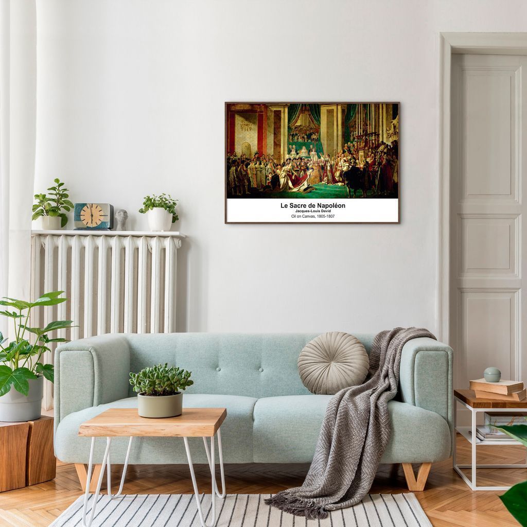 Quadro Art C Le Sacre de Napoleon 60x43 Filete Marrom