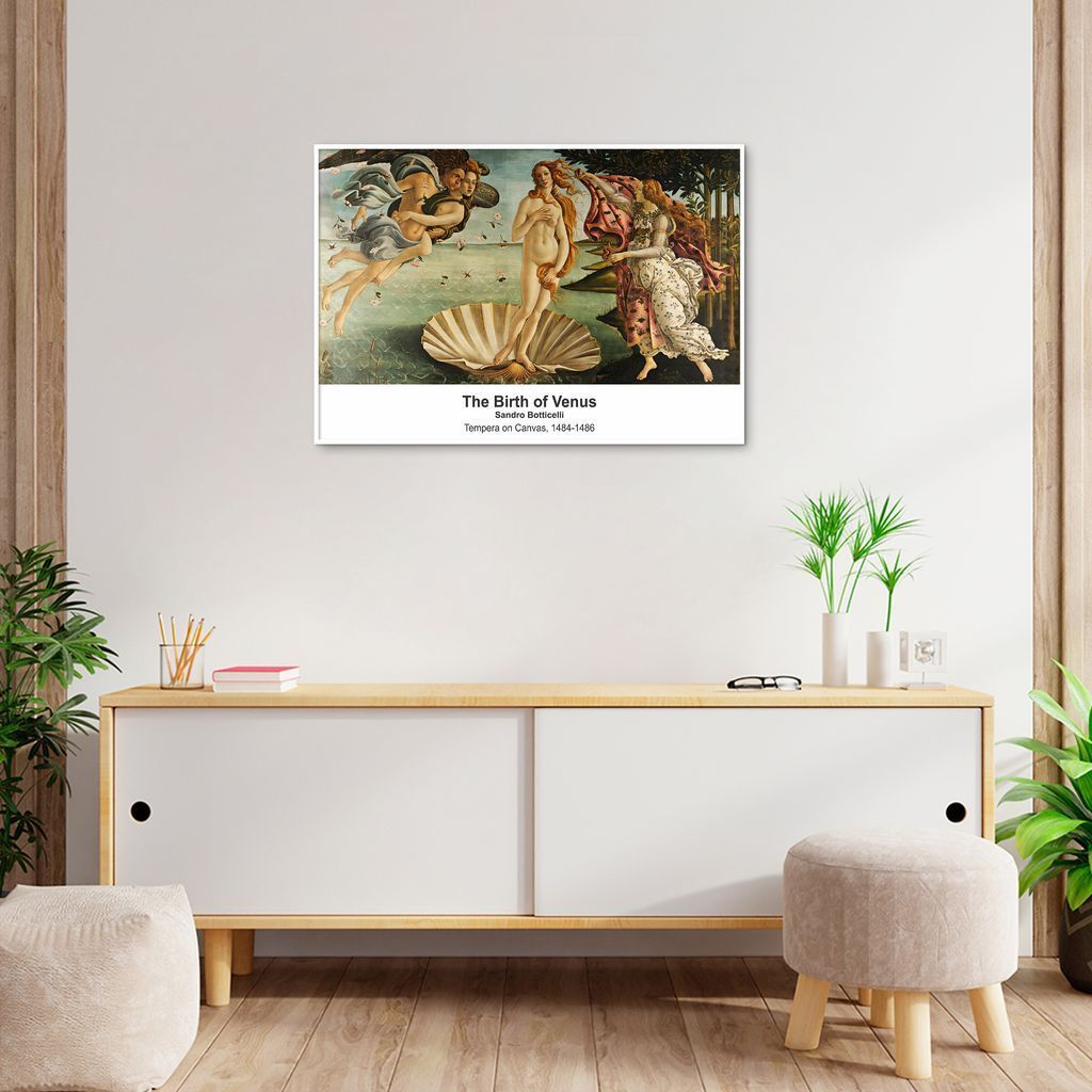 Quadro Art C The Birth of Venus 100x70 Filete Branco
