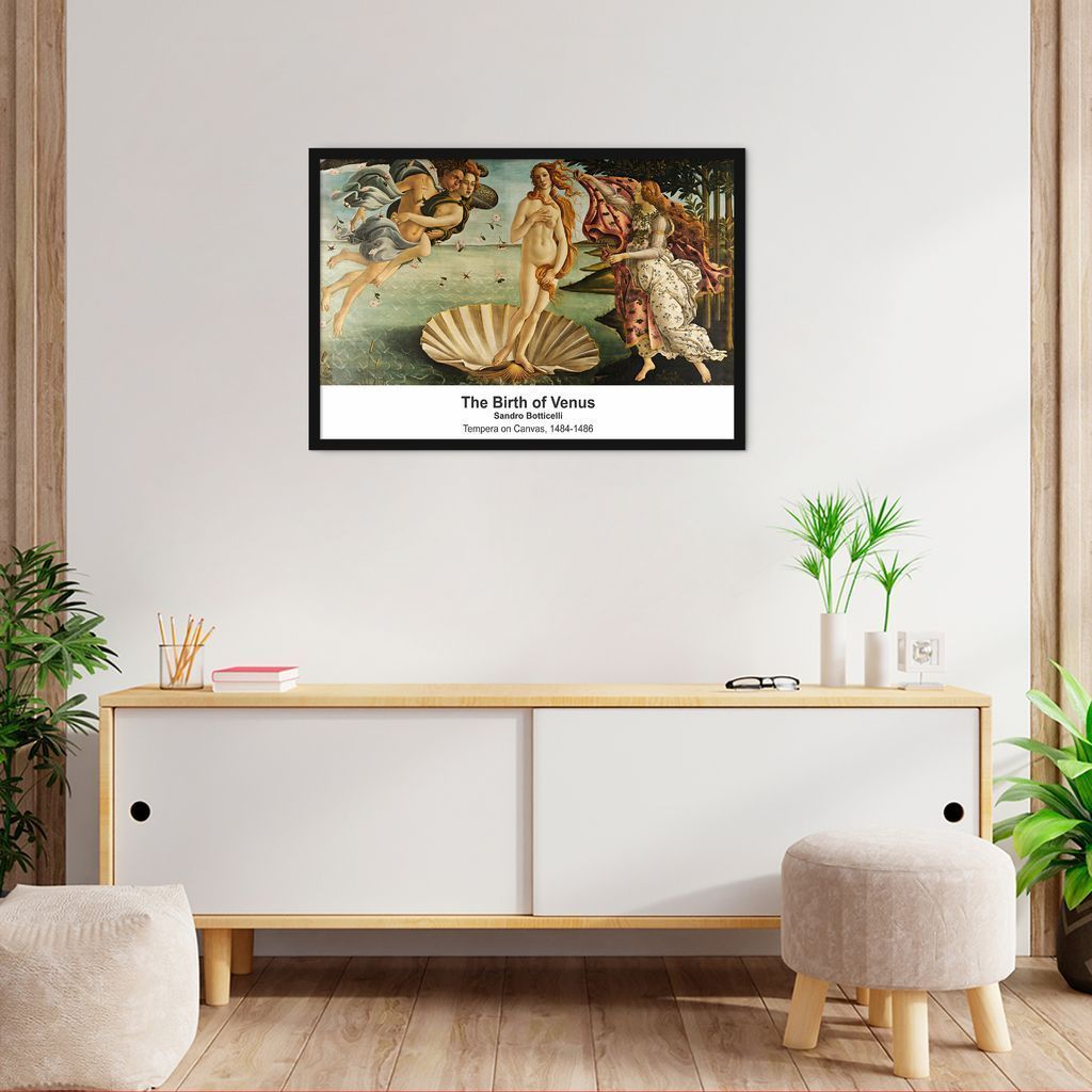 Quadro Art C The Birth of Venus 86x60 Caixa Preto