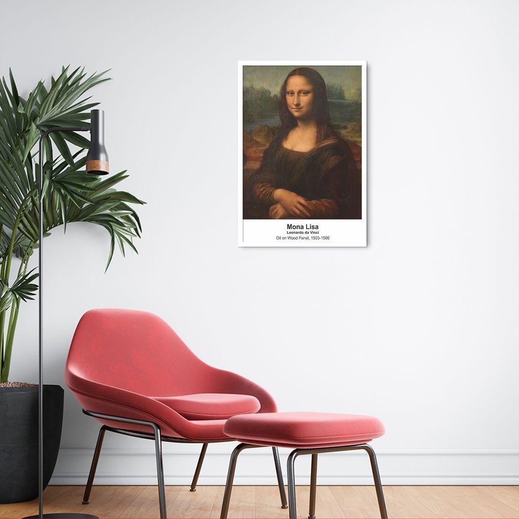 Quadro Art Collection Mona Lisa 100x70 Caixa Branco